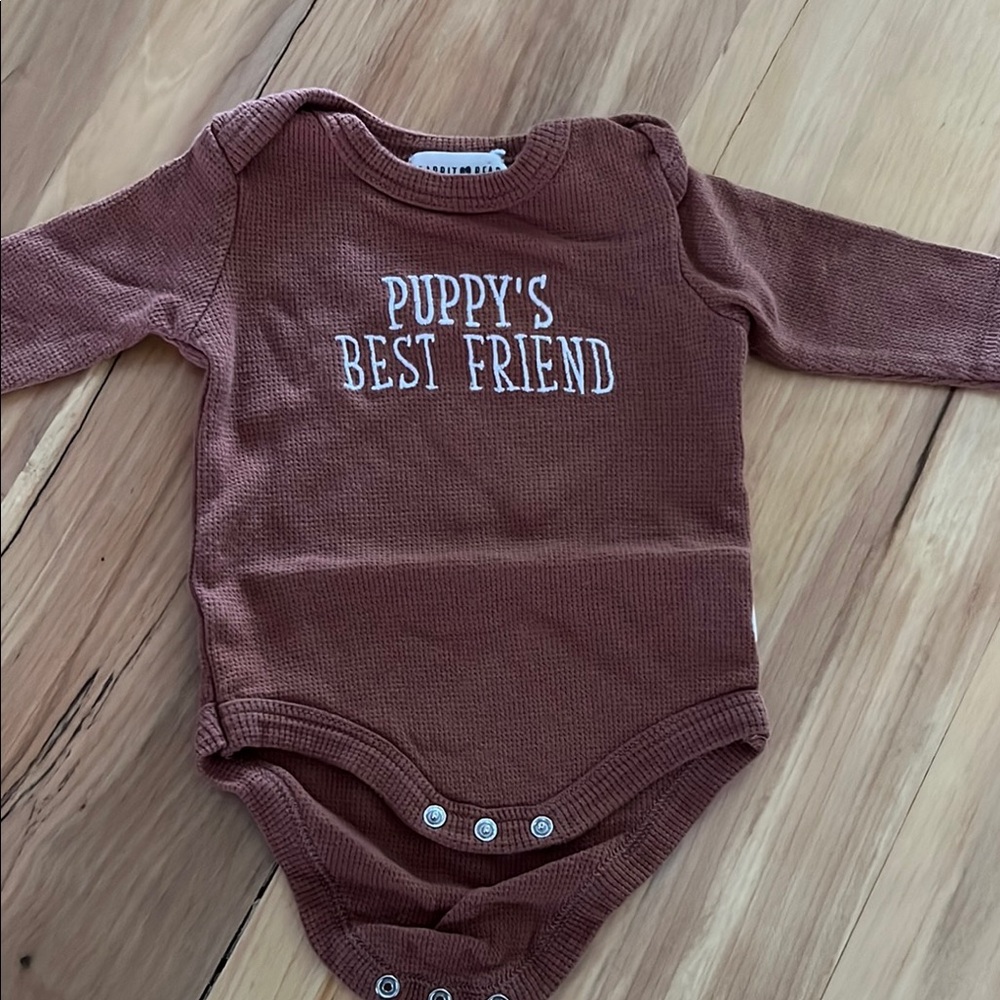 Burnt Orange Kids One Piece - Puppy's Best Friend